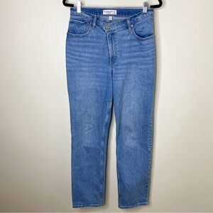 Abercrombie Curve Love 90’s Straight Jeans Criss Cross Waist